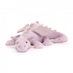 HUGE Jellycat Lavender Dragon 19 CM X 66 CM | VI8590176