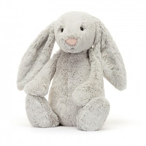 HUGE Jellycat Personalised Bashful Silver Bunny 51 CM X 21 CM | KE8457219