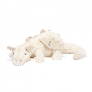 HUGE Jellycat Personalised Snow Dragon 19 CM X 66 CM | VZ1058497