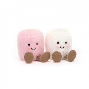Jellycat Amuseable Pink and White Marshmallows 9 CM X 15 CM | PF0451876