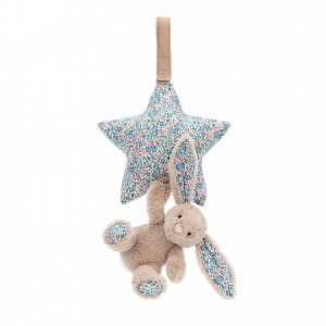 Jellycat Blossom Beige Bunny Musical Pull 28 CM X 18 CM | RC7246981