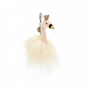 Jellycat Fancy Swan Bag Charm 15 CM X 7 CM | JW3572094
