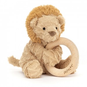 Jellycat Fuddlewuddle Lion Wooden Ring Toy 14 CM X 10 CM | YB6451728