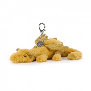 Jellycat Golden Dragon Bag Charm 12 CM X 22 CM | IP5934017