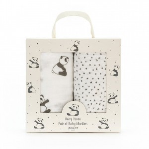 Jellycat Harry Panda Pair Of Muslins 70 CM X 70 CM | YZ2836904