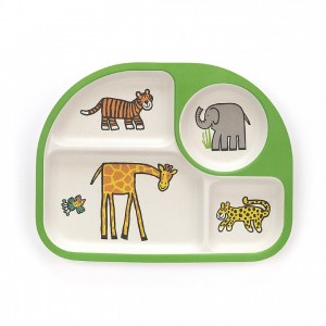 Jellycat Jungly Tails Bamboo Divided Plate 26 CM X 21 CM | FR3418629