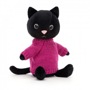 Jellycat Knitten Kitten Fuchsia 22 CM X 8 CM | HK2148650
