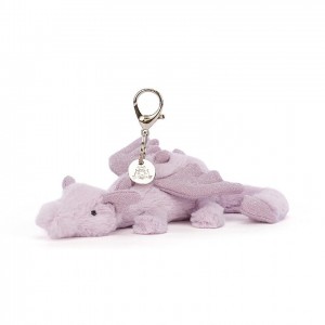 Jellycat Lavender Dragon Bag Charm 12 CM X 22 CM | QB4132709