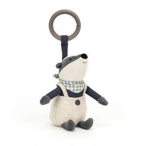 Jellycat Little Rambler Badger Rattle 14 CM X 7 CM | WA0934561
