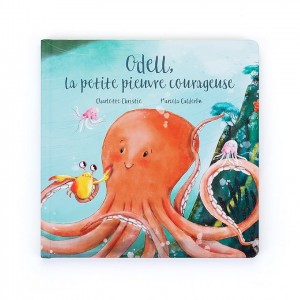 Jellycat Odell La Petite Pieuvre Courageuse Livre 23 CM X 23 CM | CM9413578