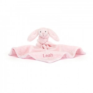Jellycat Personalised Bashful Pink Bunny Soother 34 CM X 34 CM | JL9215840