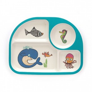 Jellycat Sea Tails Bamboo Divided Plate 26 CM X 21 CM | YN5498132