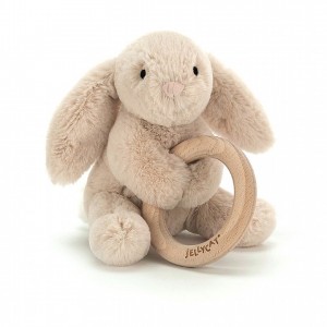 Jellycat Shooshu Bunny Wooden Ring Toy 14 CM X 11 CM | DH5026439