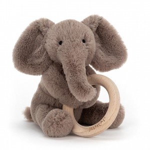 Jellycat Shooshu Elephant Wooden Ring Toy 14 CM X 11 CM | EO7439850