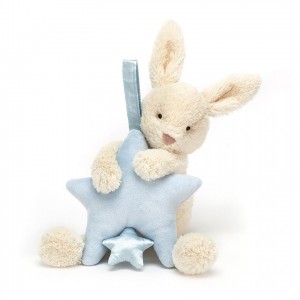 Jellycat Star Bunny Blue Musical Pull 28 CM X 7 CM | JF0762598