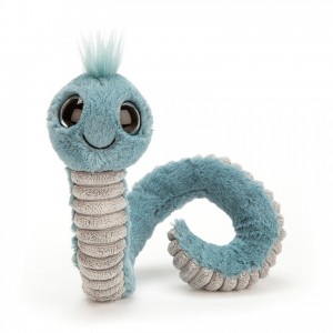 Jellycat Wiggly Worm Blue 16 CM X 7 CM | QS6132890