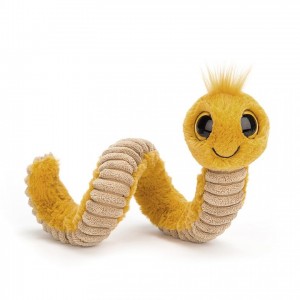 Jellycat Wiggly Worm Yellow 16 CM X 7 CM | UR1726053