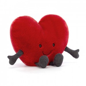 LARGE Jellycat Amuseable Red Heart 17 CM X 19 CM | YJ1524908