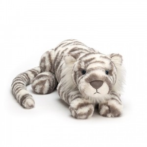 LARGE Jellycat Sacha Snow Tiger 12 CM X 46 CM | MG2765394