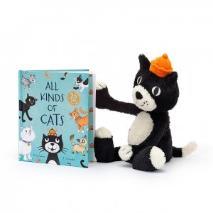 MEDIUM Jellycat All Kinds of Cats Book and Jellycat Jack | BT2039814