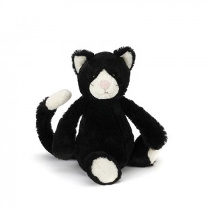 MEDIUM Jellycat Bashful Black and White Kitten 31 CM | AC2967013
