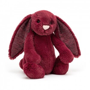 MEDIUM Jellycat Bashful Sparkly Cassis Bunny 31 CM X 12 CM | DZ9784265