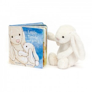 MEDIUM Jellycat Lapin Timide Veut Grandir & Bashful Cream Bunny | HO7861240
