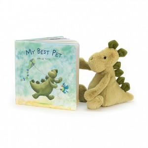 MEDIUM Jellycat My Best Pet Book and Bashful Dino | KJ0174639