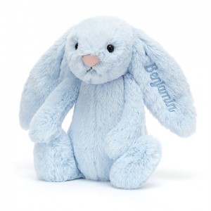 MEDIUM Jellycat Personalised Bashful Blue Bunny 31 CM X 12 CM | GH3471269