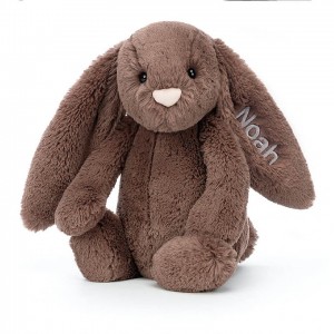 MEDIUM Jellycat Personalised Bashful Fudge Bunny 31 CM X 12 CM | VG4593207