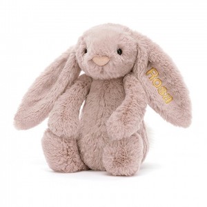 MEDIUM Jellycat Personalised Bashful Luxe Bunny Rosa 31 CM X 12 CM | DR6058394