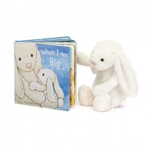 MEDIUM Jellycat When I am Big Book and Bashful Cream Bunny | CK6327459