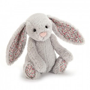 SMALL Jellycat Bashful Blossom Silver Bunny 18 CM | YP8264137