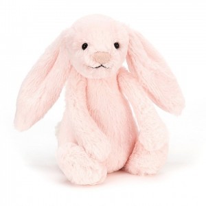 SMALL Jellycat Bashful Pink Bunny Rattle 18 CM X 9 CM | QP2136974