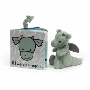 SMALL Jellycat If I Were A Dragon Book and Bashful Dragon | LB4356810