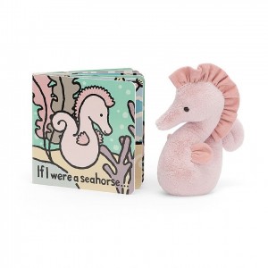 SMALL Jellycat If I Were A Seahorse Book and Sienna Seahorse | VG9708162